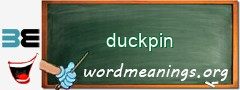 WordMeaning blackboard for duckpin